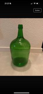 Vintage gistfles, Ophalen of Verzenden, Minder dan 50 cm, Groen, Glas