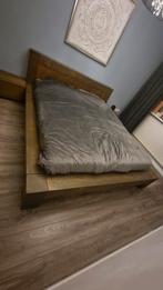 Tweepersoonsbed 160x200cm Goossens, Ophalen, Bruin, Tweepersoons, 160 cm