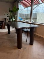 Massief bruin mono eiken eettafel - rechthoekig 200x90, 200 cm of meer, Zo goed als nieuw, Rechthoekig, 50 tot 100 cm