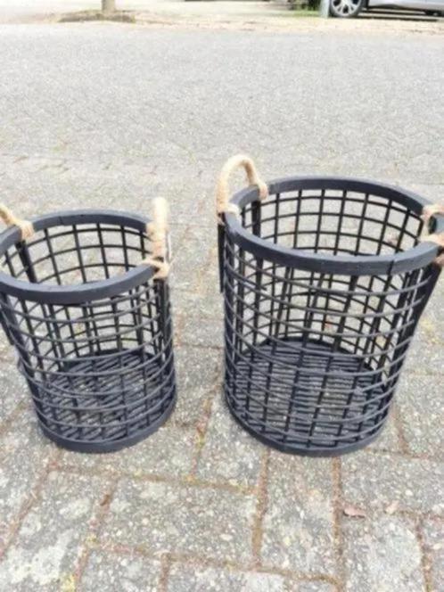 Nieuwe bamboe manden te koop, ook in witte variant, Huis en Inrichting, Woonaccessoires | Schalen en Manden, Nieuw, Mand, Rond