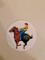 1112 Vintage Cowboy Op Paard Sticker, Ophalen of Verzenden