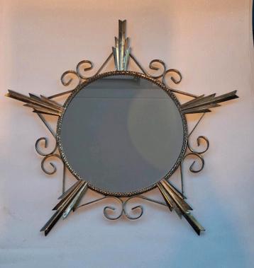 Mooie Vintage Messing Zonnespiegel  beschikbaar voor biedingen