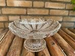 Kristallen persglas schaal op voet st Lambert, Ophalen of Verzenden