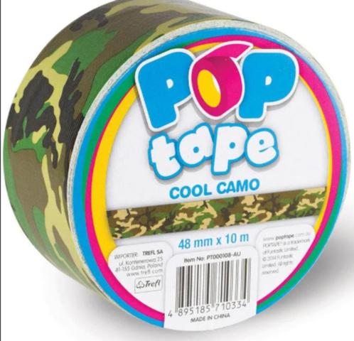 Pop Tape knutsel plakband 48 mm x 10 m - Cool Camo, Diversen, Papierwaren, Nieuw, Ophalen of Verzenden