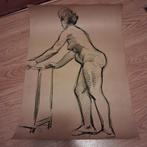 Naakt tekening, Ophalen of Verzenden