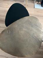 Aluminium met metalen salon tafels, Ophalen, 50 tot 100 cm, Zwart, Rond