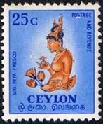 1951 Ceylon Sigiriya Fresco 25c Postfris, Verzenden, Zuid-Azië, Postfris