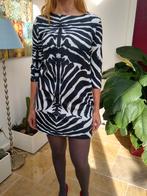 Zebraprint jurk maat 38 / M merk Unika Paris, Maat 38/40 (M), Zwart, Ophalen of Verzenden, Zo goed als nieuw