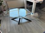 Eettafel en salontafel - set, Huis en Inrichting, Tafels | Salontafels, Ophalen, Gebruikt, 50 tot 100 cm, Glas
