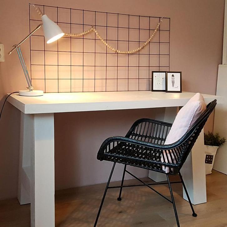 Bureau (steigerhout), Huis en Inrichting, Bureaus, Zo goed als nieuw, Bureau, Ophalen