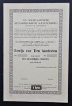 Westlandsche Stoomtramweg Maatschappij - 1942, Postzegels en Munten, Aandelen en Waardepapieren, 1920 tot 1950, Aandeel, Verzenden