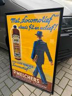 Affiche Locomotief Jenever, Verzamelen, Merken en Reclamevoorwerpen, Ophalen, Gebruikt, Reclamebord