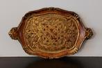 Dienblad Italiaans goud bruinig oranje, Antiek en Kunst, Curiosa en Brocante, Ophalen of Verzenden