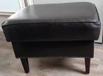 Leren hocker/poef, Huis en Inrichting, Ophalen, Gebruikt, 50 tot 75 cm, Vierkant