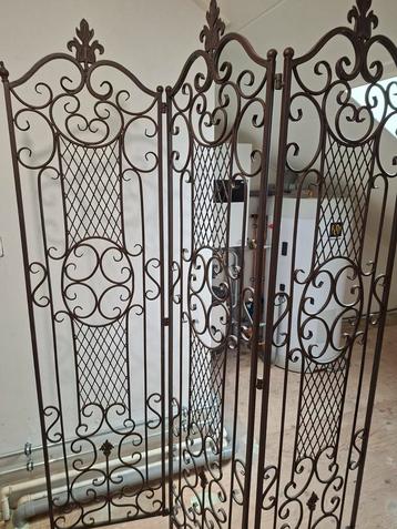 Decoratief ijzeren kamerscherm - 3 delig beschikbaar voor biedingen