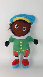 Zwarte Piet knuffel pop, groen pak. 32 cm. 8B12