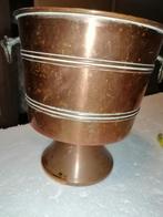 Vintage rood koperen bloempot, plantenbak op voet Maat pot:b, Antiek en Kunst, Ophalen of Verzenden, Koper