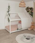 Kinderbedje bedhuisje 90x200 peuterbed montessori, Kinderen en Baby's, Kinderkamer | Bedden, 70 tot 85 cm, Zo goed als nieuw, Matras