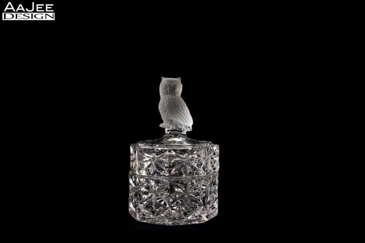 Hofbauer - Trinket box - Vogel dekseldoos - The Byrdes - Owl, Antiek en Kunst, Antiek | Glas en Kristal, Ophalen of Verzenden