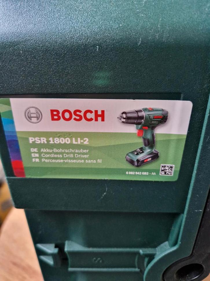 Bosch PSR 1800 LI-2 Accuboormachine, Doe-het-zelf en Verbouw, Gereedschap | Boormachines, Boor- en Schroefmachine, Minder dan 400 watt
