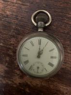 Antiek zilveren zakhorloge met ketting, Antiek en Kunst, Ophalen of Verzenden, Zilver