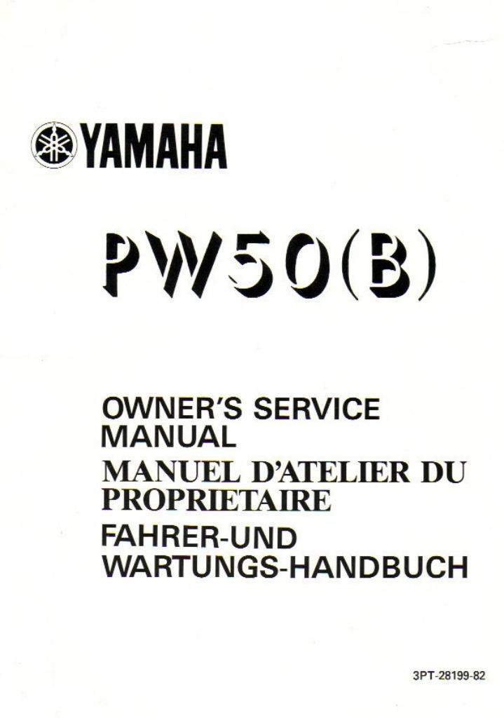 Yamaha PW50 (B) service manual minicrosser (2859z), Fietsen en Brommers, Handleidingen en Instructieboekjes, Zo goed als nieuw