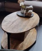 mango industrieel ovale salontafel 130 x 65cm, Huis en Inrichting, Tafels | Salontafels, Zo goed als nieuw, Ophalen