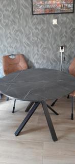 Eettafel, Huis en Inrichting, Tafels | Eettafels, Ophalen, Rond, Zo goed als nieuw, Metaal