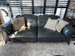 Luxe antraciet leren 2,5 zitsbank van Goossens (elektrisch), Ophalen, Gebruikt, Driepersoons, Rechte bank