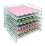 We R scrappapier opberg rek turquoise, Hobby en Vrije tijd, Scrapbooking, Ophalen, Zo goed als nieuw, Overige merken
