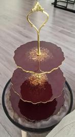 Epoxy etagere plateau bordeaux and gold UITVERKOOP, Nieuw, Ophalen of Verzenden