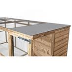 Houten Kippenren met nachthok | 448 x 179 x 183 cm, Ophalen of Verzenden