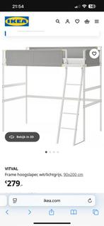 Hoogslaper ikea metaal met hoes, Ophalen, Hoogslaper, Eenpersoons, Zo goed als nieuw