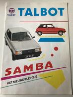 Brochure Talbot Samba, Verzenden, Zo goed als nieuw, Overige merken