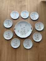 Klaprozen pioenrozen papavers ? Gebakstel schaal bordjes, Antiek en Kunst, Ophalen of Verzenden