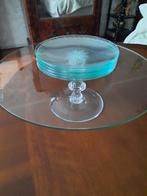 Taartplateau + 8 vintage gebakschaaltjes - ALLEEN OPHALEN, Ophalen