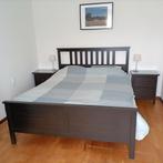 Hemnes zwartbruine slaapkamer set, Ophalen, Gebruikt, Tweepersoons