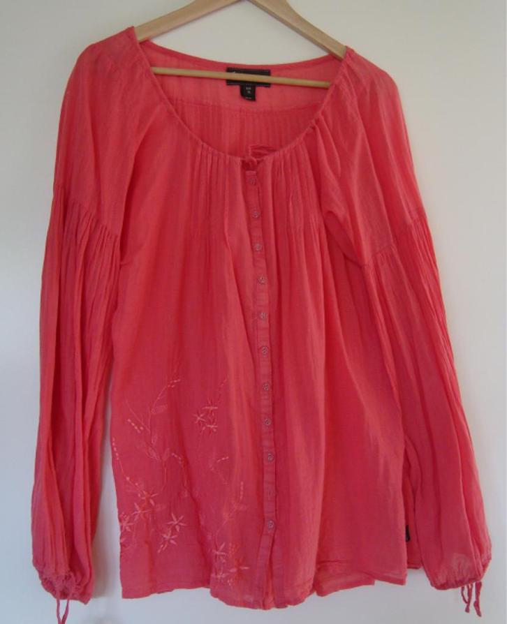 Anna Scott top zacht koraalrood, Kleding | Dames, Tops, Zo goed als nieuw, Maat 42/44 (L), Rood, Lange mouw, Ophalen of Verzenden