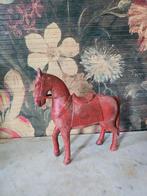 Oud rood houten paard, Ophalen of Verzenden