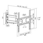 Full motion TV- muurbeugel 32-55 inch, curved en plat, sterk, Langenstück 5, Nieuw, Ophalen of Verzenden, 2direct