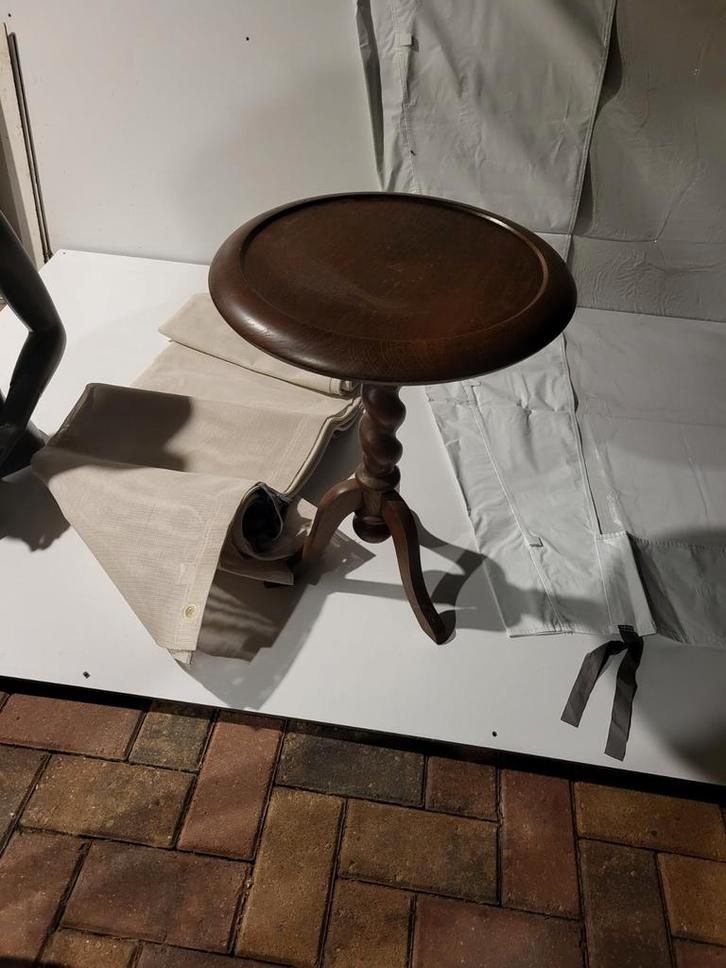 Antiek Bijzettafeltje met Gedraaide Poot, Antiek en Kunst, Antiek | Meubels | Tafels, Ophalen of Verzenden