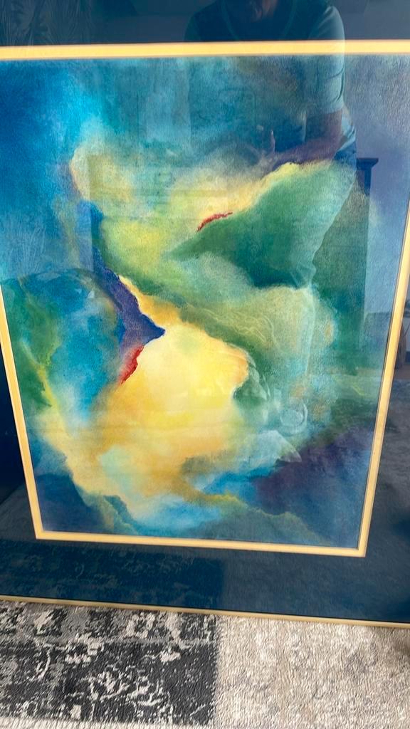 Shamanistisch schilderij: Into the Light, Antiek en Kunst, Kunst | Schilderijen | Abstract, Ophalen of Verzenden