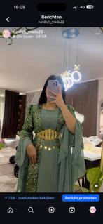 Groene Koerdische Jurk, Maat 38/40 (M), Ophalen of Verzenden, Zo goed als nieuw, Knielengte