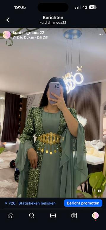 Groene Koerdische Jurk beschikbaar voor biedingen