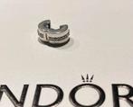 Pandora Pavé Clip / Sparkling Clip Charm, Pandora, Ophalen of Verzenden, Zo goed als nieuw, 1 bedel