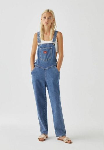 Pull & Bear Mickey Mouse denim tuinbroek maat L beschikbaar voor biedingen