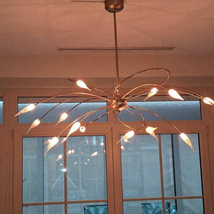 Speelse LED Lampenset - Dimbaar, Huis en Inrichting, Lampen | Hanglampen, Nieuw, 75 cm of meer, Glas, Metaal, Ophalen