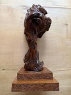 Houten Sculptuur op sokkel, Antiek en Kunst, Ophalen of Verzenden