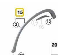 Wiel scherm rand lijst links achter BMW X1 serie F48 + LCi 5, Auto-onderdelen, Carrosserie en Plaatwerk, Spatbord, BMW, Gebruikt