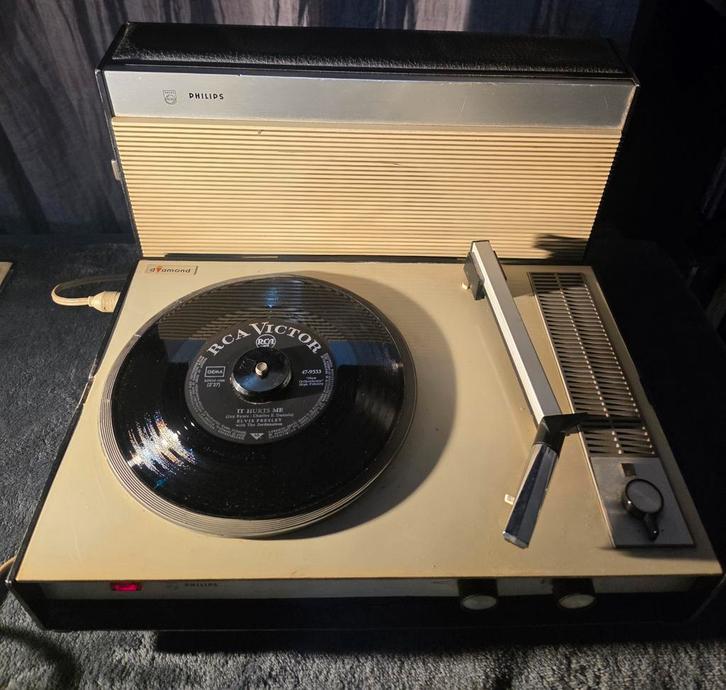 Vintage Philips Platenspeler, Audio, Tv en Foto, Platenspelers, Gebruikt, Platenspeler, Philips, Ophalen of Verzenden